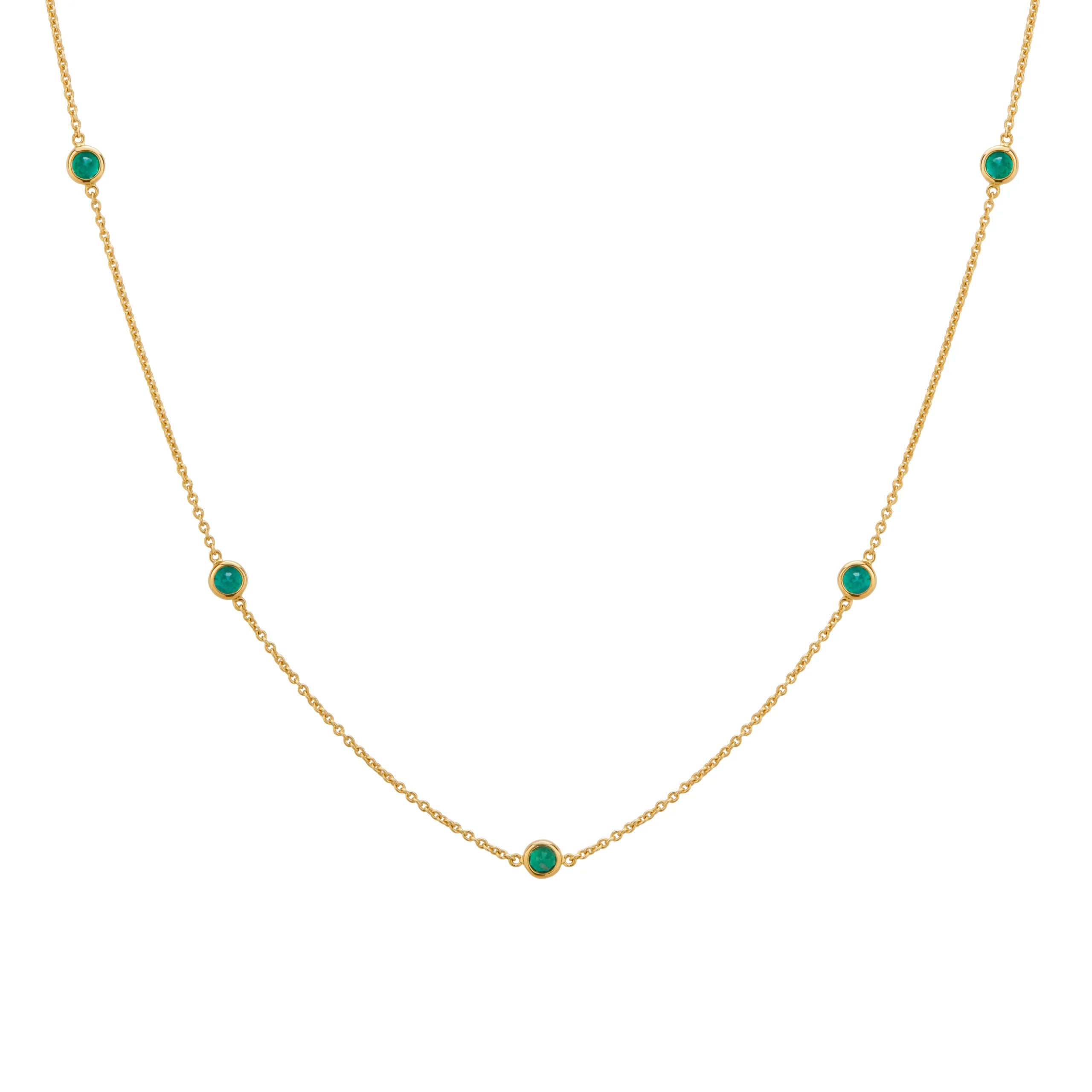 COLLAR ESMERALDAS BISELADAS EN ORO 18K - Gallery 1