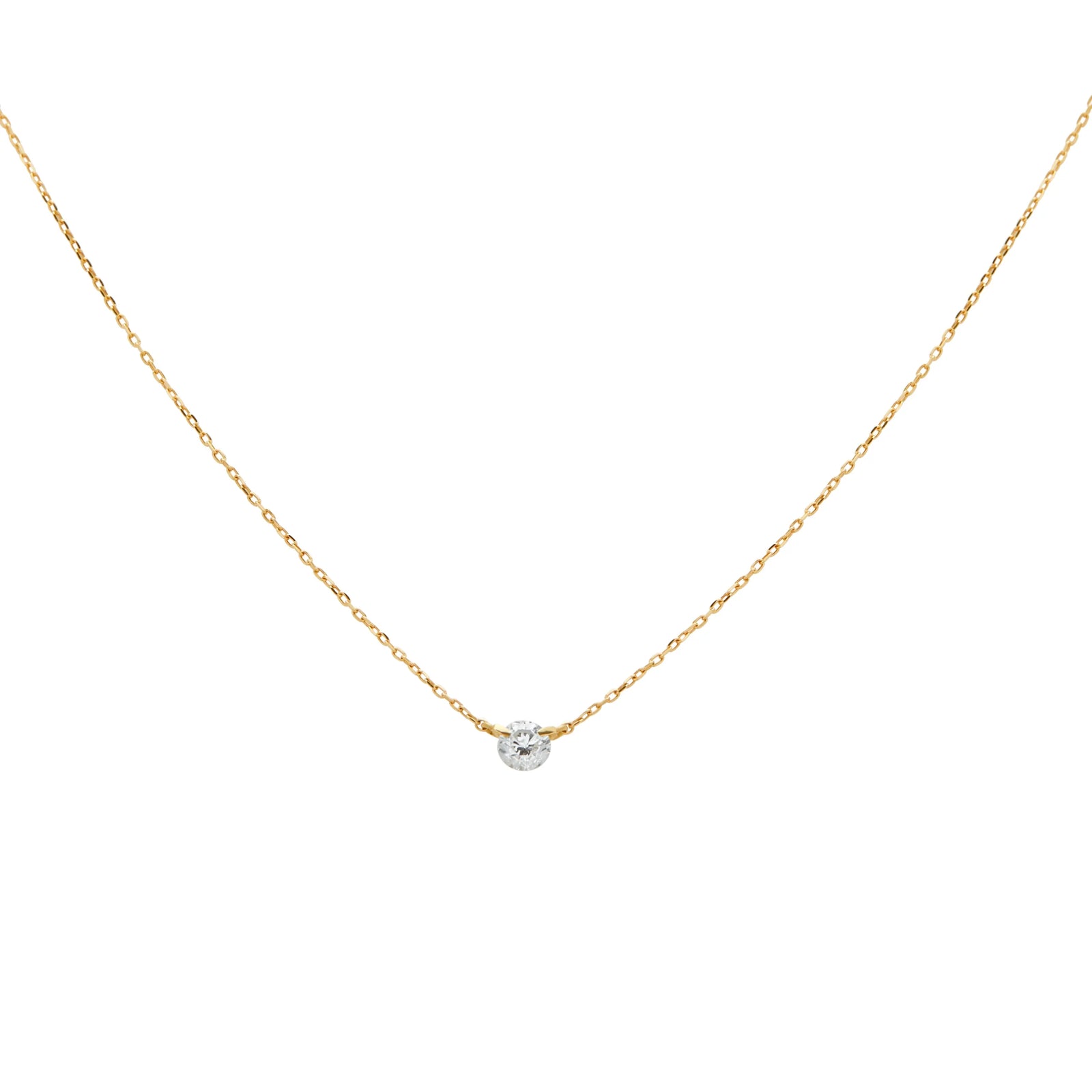 COLLAR PUNTO DE LUZ DIAMANTE SOLITARIO EN ORO 18K - Image 5