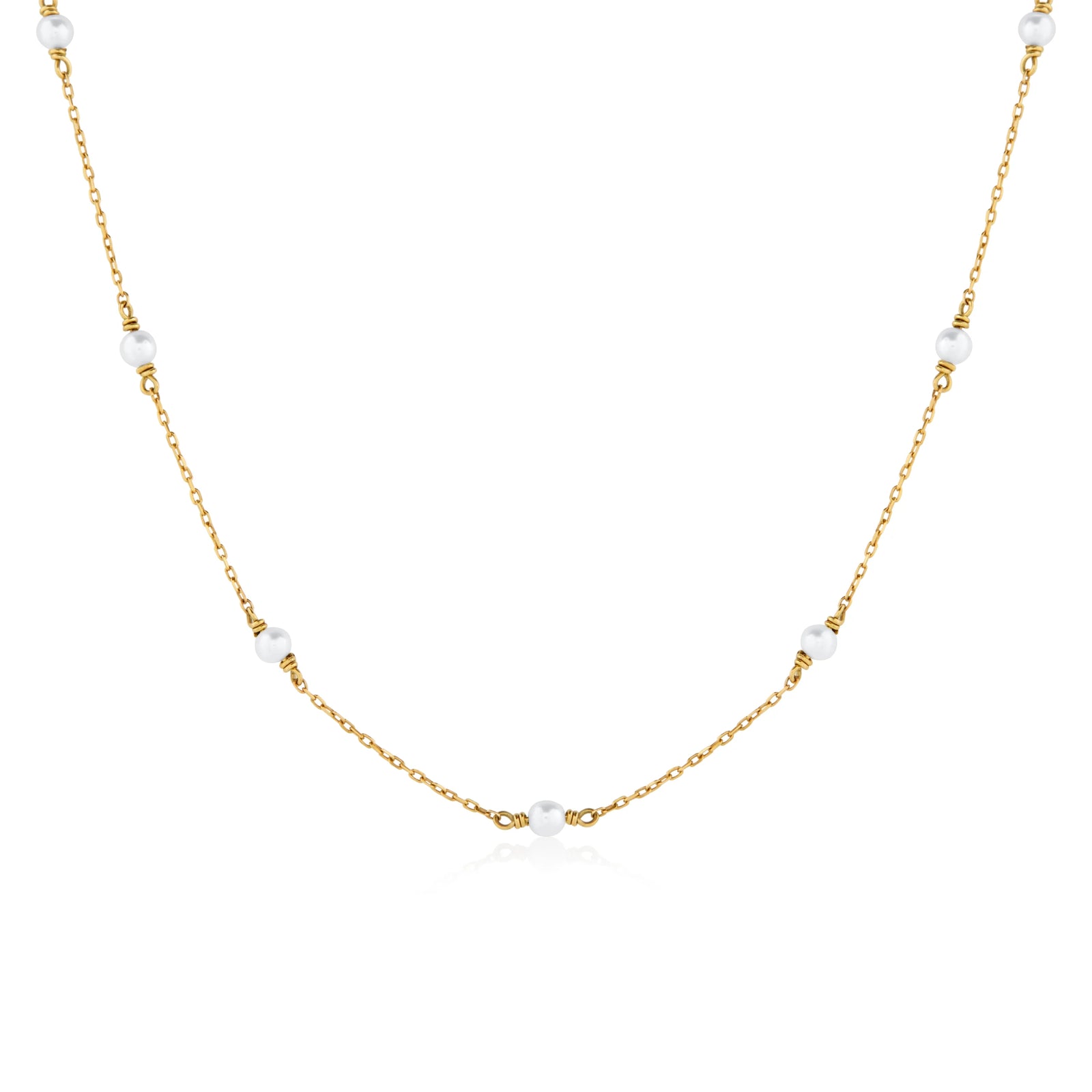 COLLAR PERLAS INTERCALADAS EN ORO 18K - Image 1
