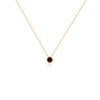 COLLAR PIEDRA PASANTE GRANATE EN ORO 18K