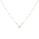 COLLAR PUNTO DE LUZ DIAMANTE BISELADO EN ORO 18K - Thumbnail 5