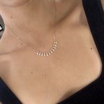 COLLAR DIAMANTES GOTAS COLGANTES EN ORO 18K - Thumbnail 2