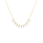 COLLAR DIAMANTES GOTAS COLGANTES EN ORO 18K - Thumbnail 1