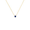 COLLAR PUNTO DE LUZ ZAFIRO EN ORO 18K