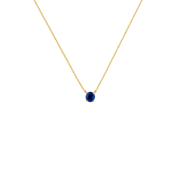 COLLAR PUNTO DE LUZ ZAFIRO EN ORO 18K