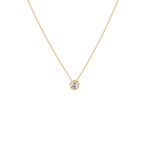 COLLAR PUNTO DE LUZ DIAMANTE BISELADO EN ORO 18K - Thumbnail 4