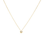 COLLAR PUNTO DE LUZ DIAMANTE BISELADO EN ORO 18K - Thumbnail 1