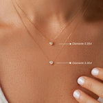COLLAR PUNTO DE LUZ DIAMANTE BISELADO EN ORO 18K - Thumbnail 2