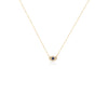 COLLAR OJO TURCO CON DIAMANTES Y ZAFIRO EN ORO 18K