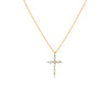 COLLAR CRUZ CON DIAMANTES MARQUISE EN ORO 18K