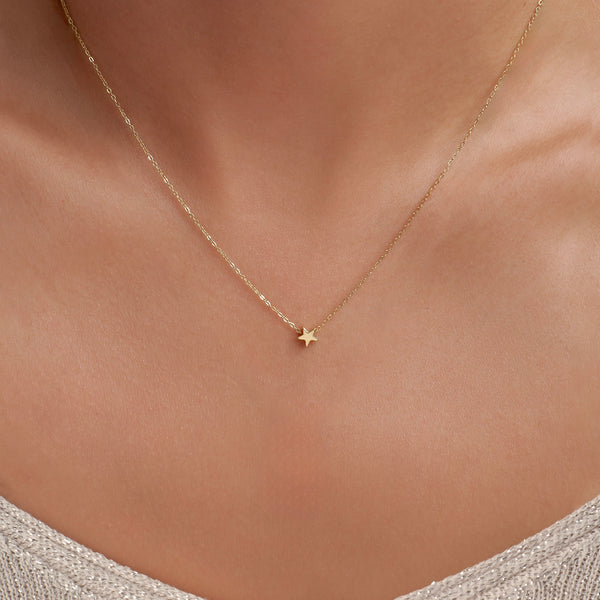COLLAR ESTRELLA PASANTE EN ORO 18K - Secondary
