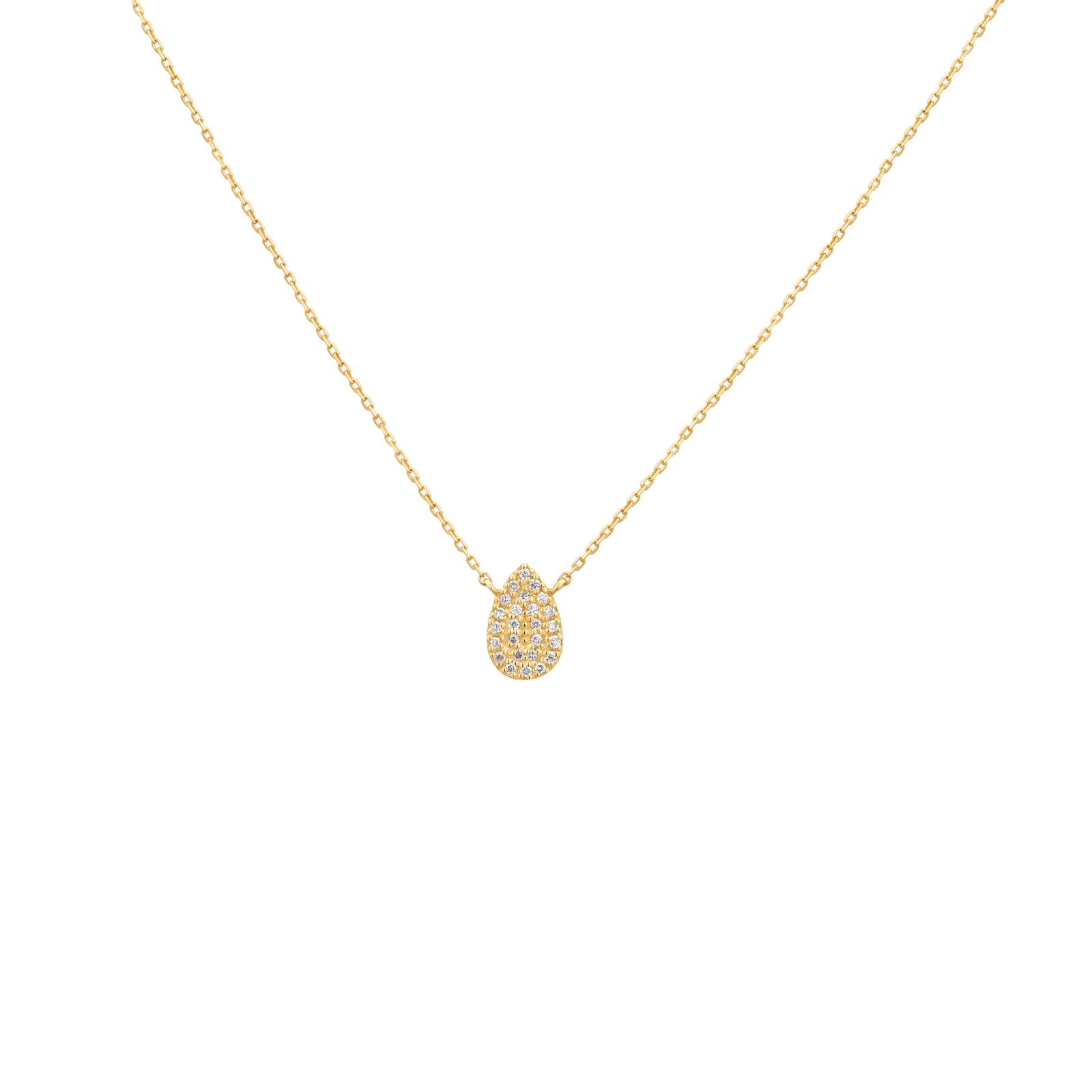 COLLAR DIAMANTES GOTA 0.06CT EN ORO 18K - Image 1