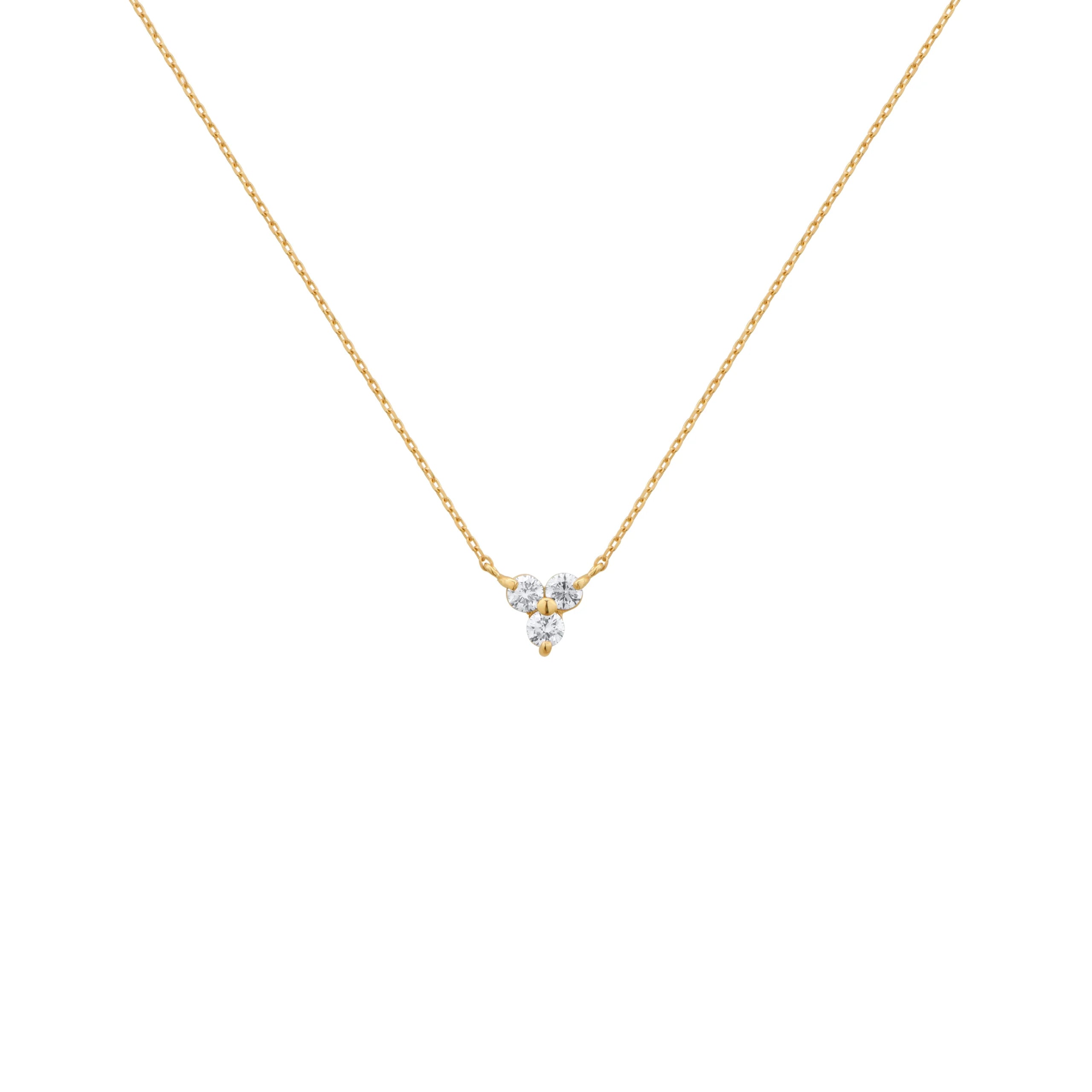 COLLAR DIAMANTES TRIO EN ORO 18K - Gallery 1