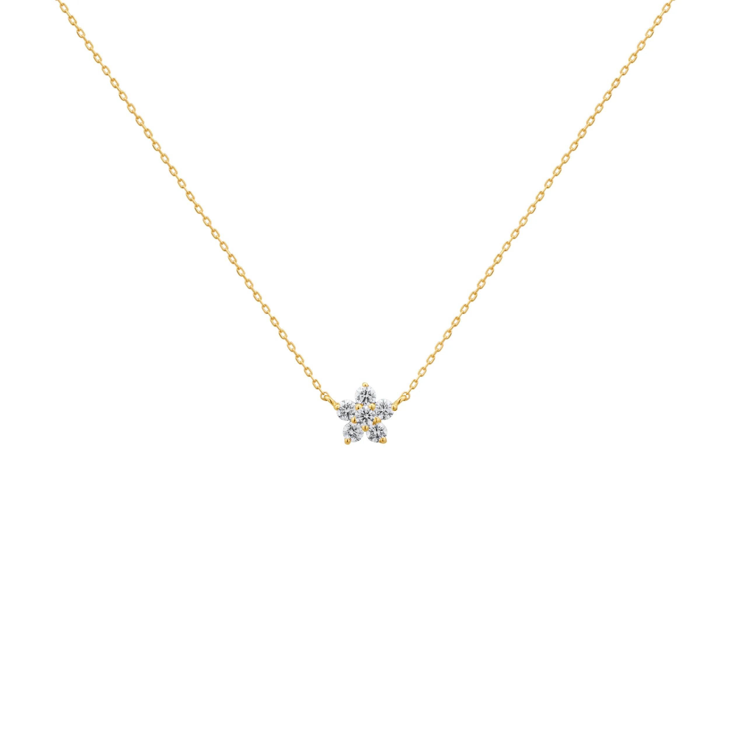 COLLAR ROSETA DIAMANTES EN ORO 18K - Gallery 1