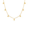 COLLAR MARIPOSAS COLGANTES EN ORO 18K
