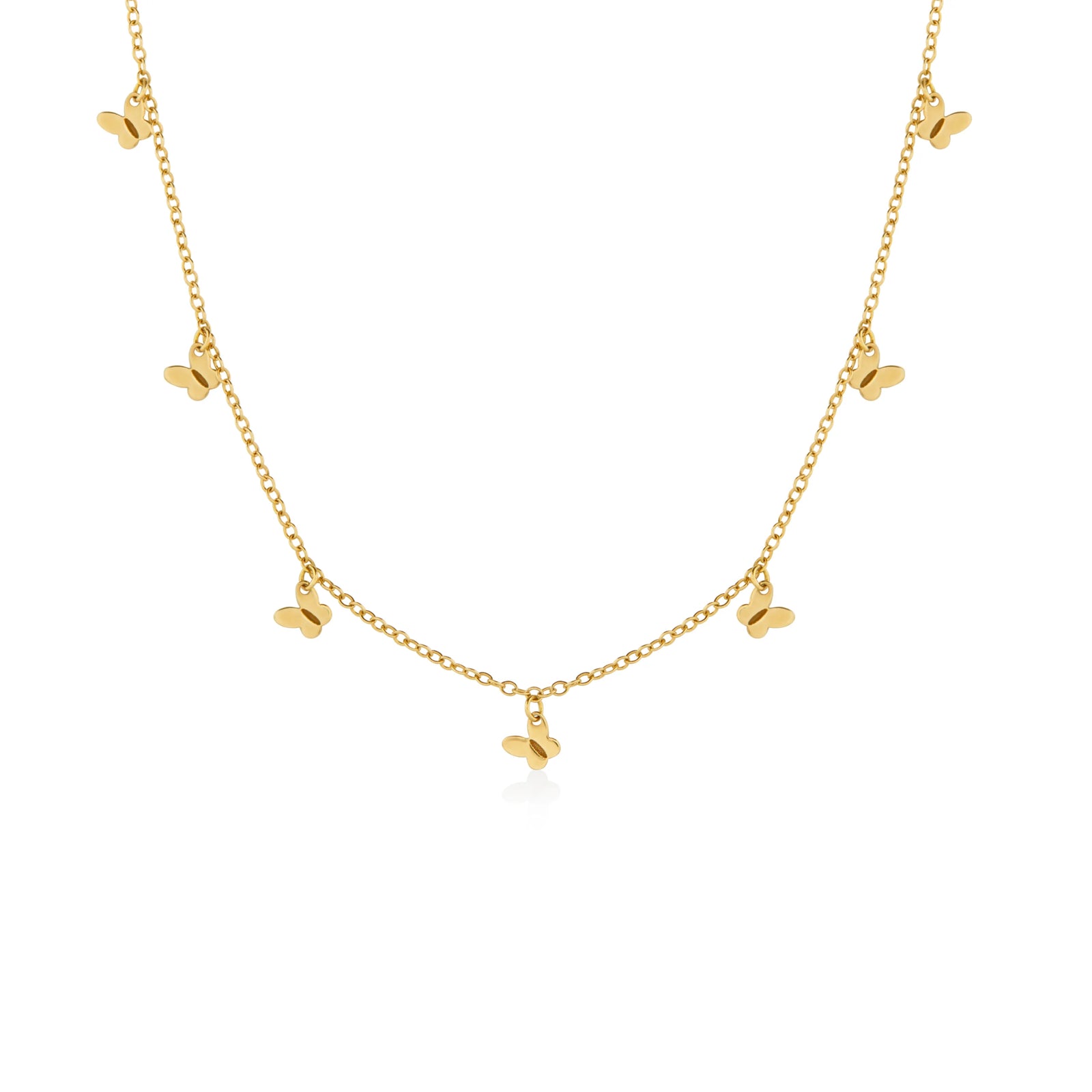 COLLAR MARIPOSAS COLGANTES EN ORO 18K - Image 1