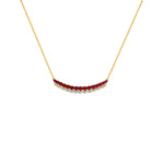 COLLAR DIAMANTES Y RUBÍES EN ORO 18K - Thumbnail 1