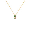 COLLAR ESMERALDAS Y DIAMANTES EN ORO 18K