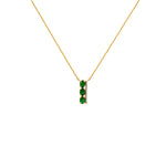 COLLAR ESMERALDAS Y DIAMANTES EN ORO 18K - Thumbnail 1