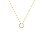 COLLAR KARMA CON DIAMANTE BAGUETTE Y DIAMANTES EN ORO 18K - Thumbnail 1