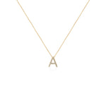 COLLAR INICIAL CON DIAMANTES EN ORO 18K - Thumbnail 1