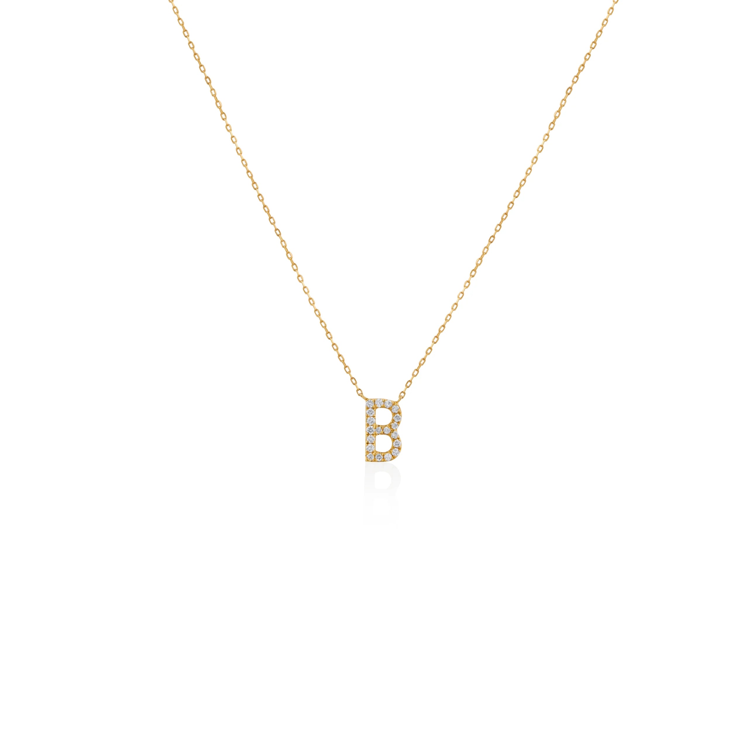 COLLAR INICIAL CON DIAMANTES EN ORO 18K - Gallery 13