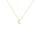 COLLAR INICIAL CON DIAMANTES EN ORO 18K - Thumbnail 12
