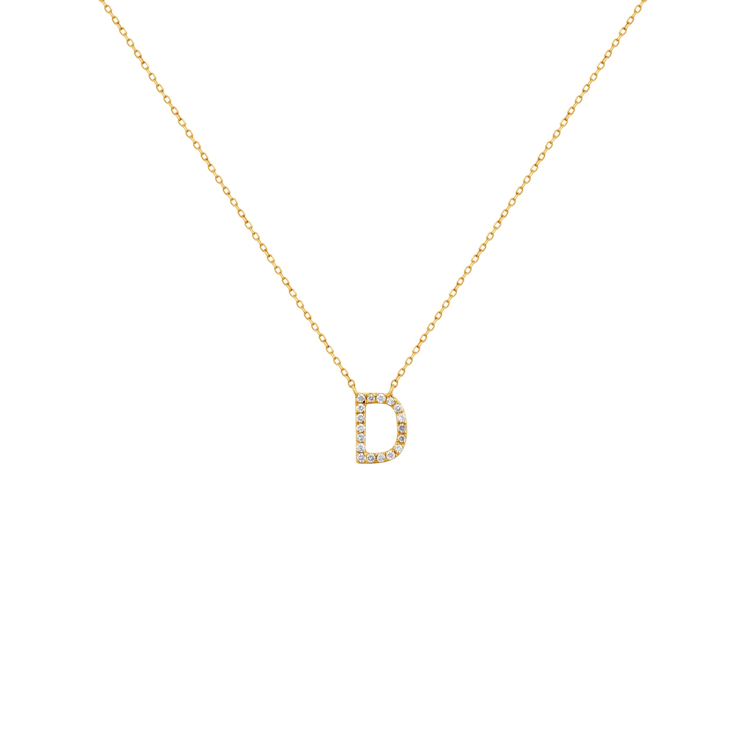 COLLAR INICIAL CON DIAMANTES EN ORO 18K - Gallery 2