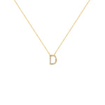COLLAR INICIAL CON DIAMANTES EN ORO 18K - Thumbnail 2