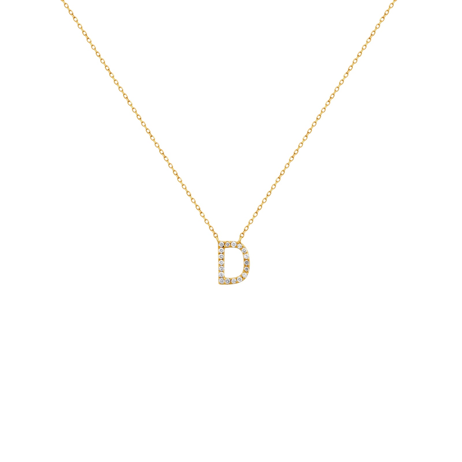 COLLAR INICIAL CON DIAMANTES EN ORO 18K - Image 2