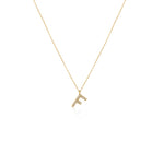 COLLAR INICIAL CON DIAMANTES EN ORO 18K - Thumbnail 11