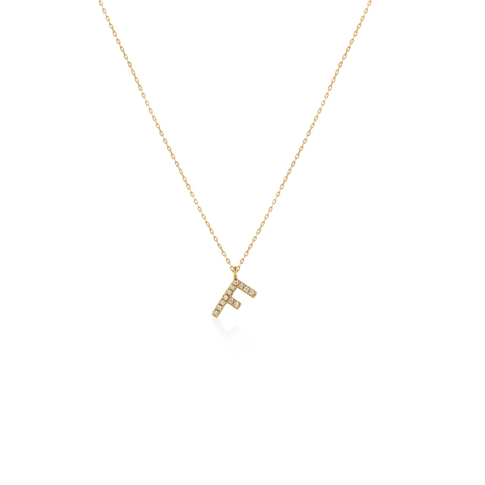 COLLAR INICIAL CON DIAMANTES EN ORO 18K - Image 11