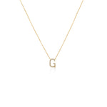 COLLAR INICIAL CON DIAMANTES EN ORO 18K - Thumbnail 10