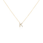COLLAR INICIAL CON DIAMANTES EN ORO 18K - Thumbnail 8