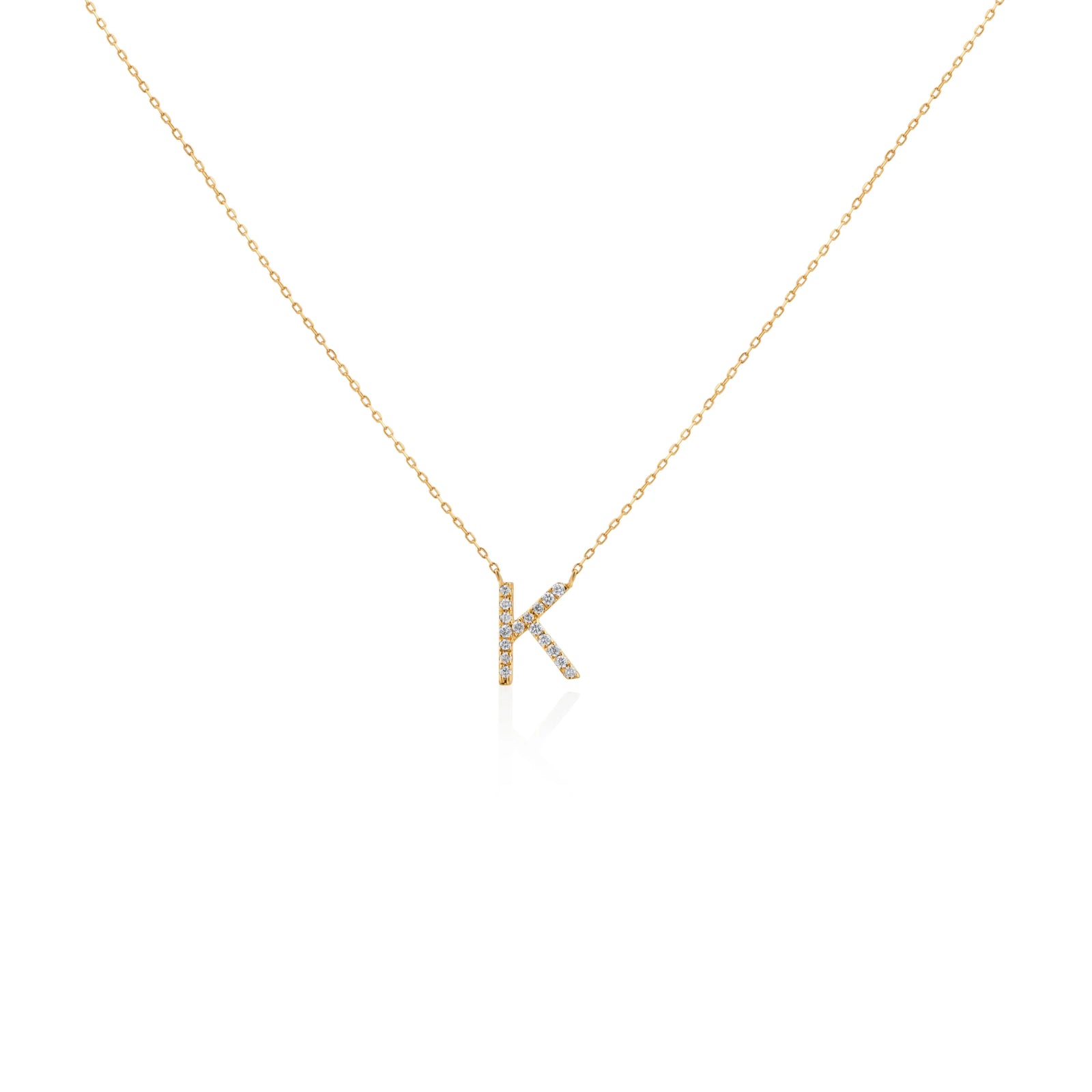 COLLAR INICIAL CON DIAMANTES EN ORO 18K - Image 8