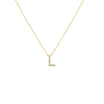 COLLAR INICIAL CON DIAMANTES EN ORO 18K - Thumbnail 7