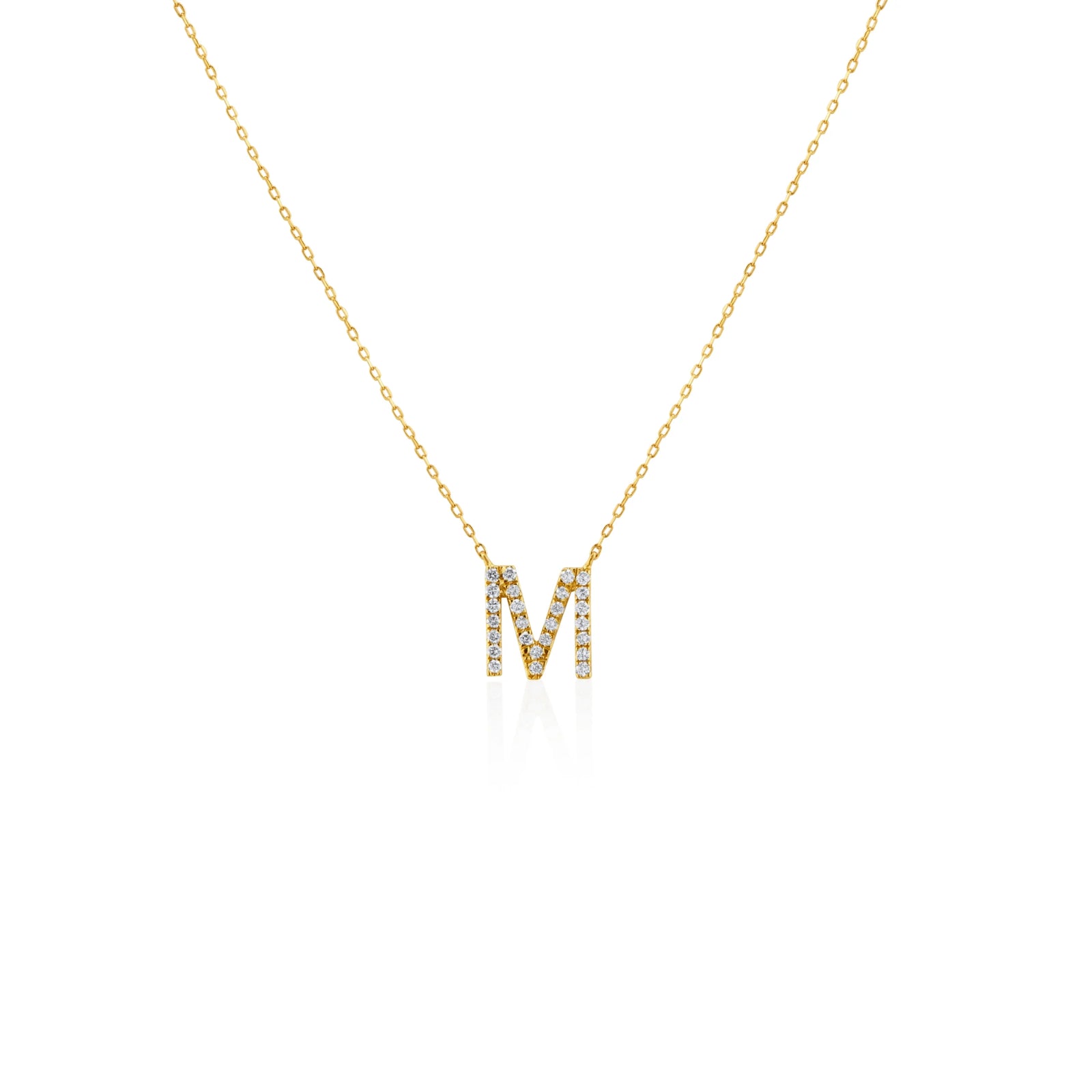 COLLAR INICIAL CON DIAMANTES EN ORO 18K - Image 6