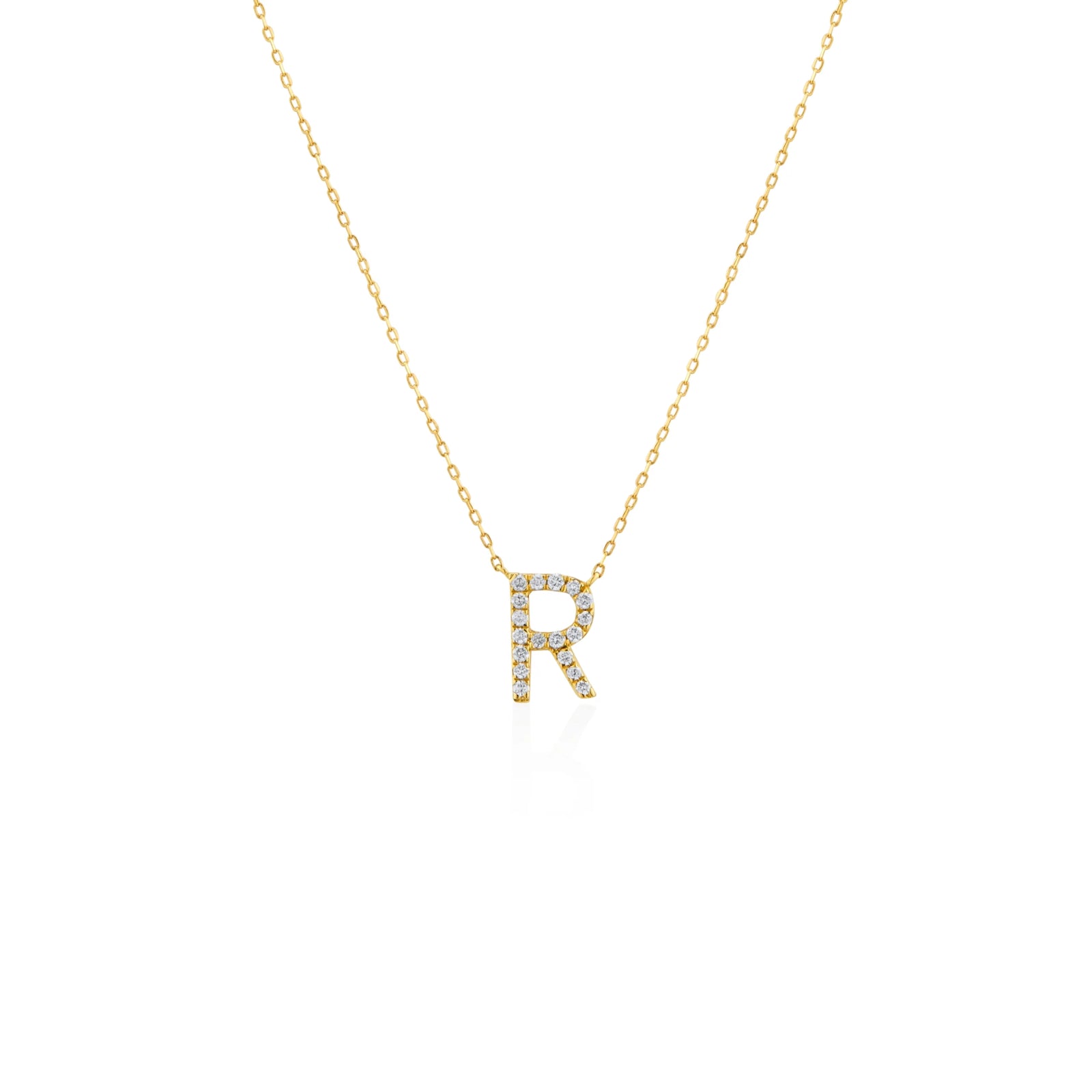 COLLAR INICIAL CON DIAMANTES EN ORO 18K - Image 5