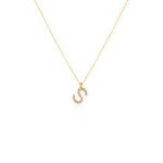 COLLAR INICIAL CON DIAMANTES EN ORO 18K - Thumbnail 4