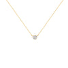 COLLAR DIAMANTES ROSETA REDONDA EN ORO 18K