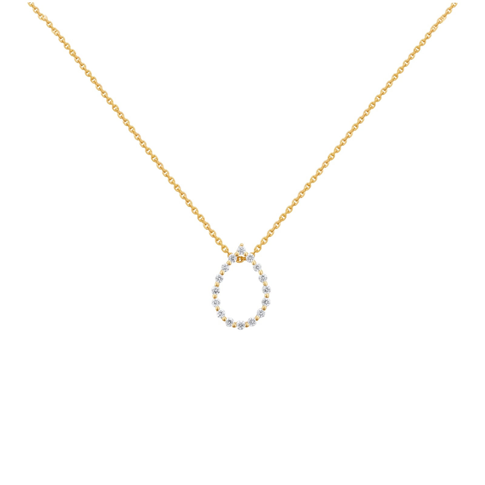 COLLAR DIAMANTES GOTA 0.17CT EN ORO 18K - Image 1