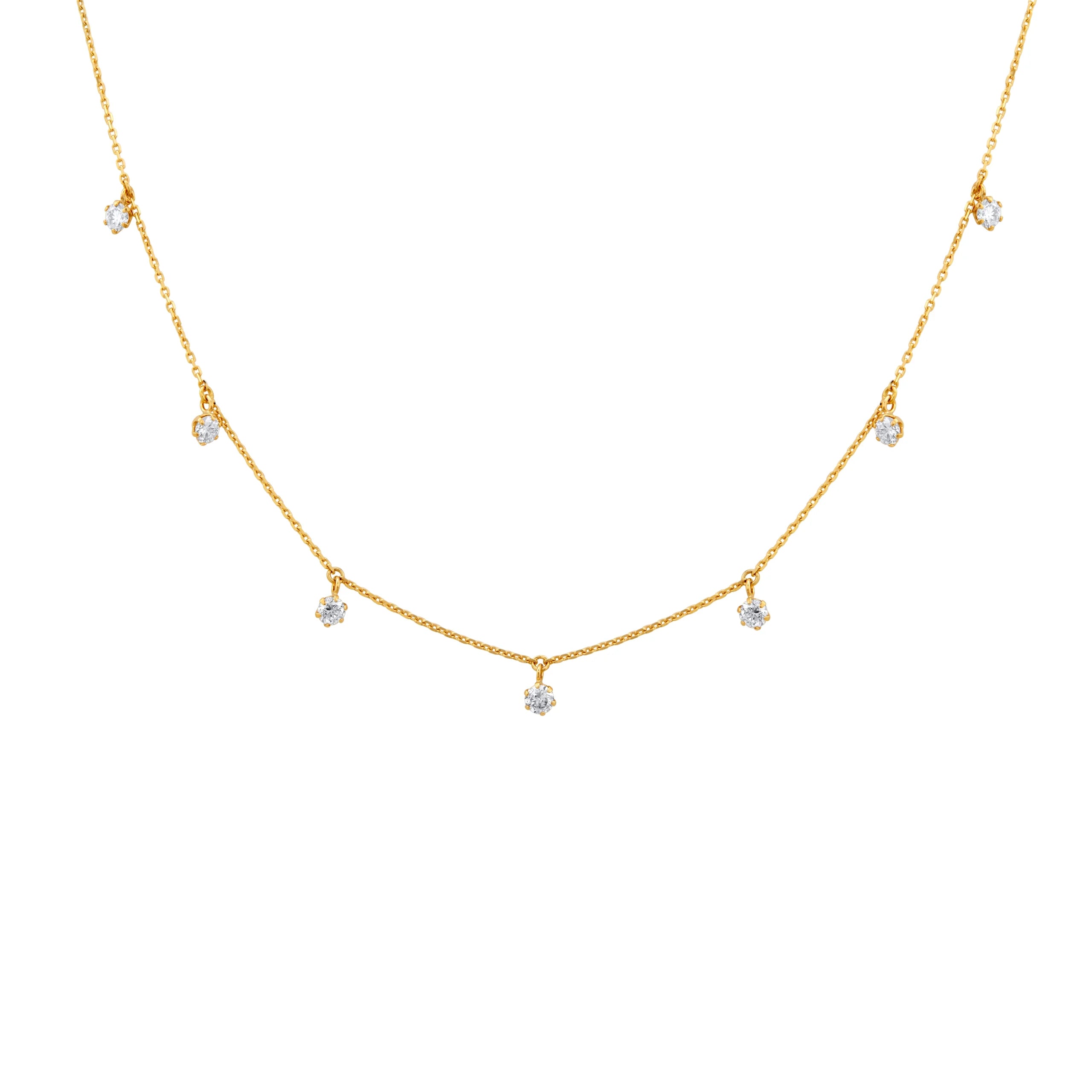 COLLAR DIAMANTES COLGANTES EN ORO 18K - Gallery 1