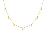 COLLAR DIAMANTES COLGANTES EN ORO 18K - Thumbnail 1