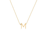 COLLAR INICIAL CON DIAMANTE EN ORO 18K - Thumbnail 5