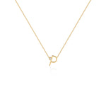 COLLAR INICIAL CON DIAMANTE EN ORO 18K - Thumbnail 4