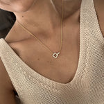 COLLAR DIAMANTES TRÉBOL CON CLIP EN ORO 18K - Thumbnail 2