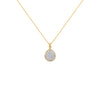 COLLAR DIAMANTES ROSETA GOTA EN ORO 18K