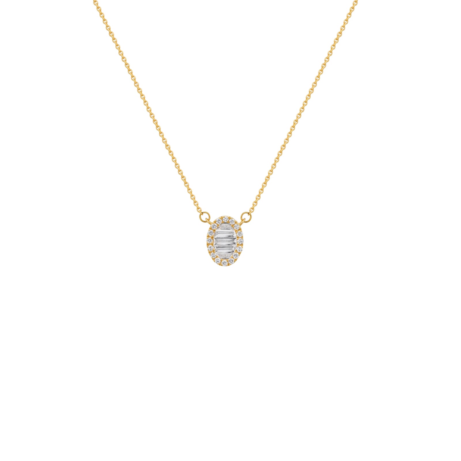 COLLAR DIAMANTES ÓVALO EN ORO 18K - Image 1