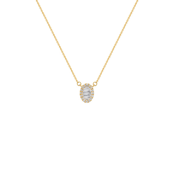 COLLAR DIAMANTES ÓVALO EN ORO 18K