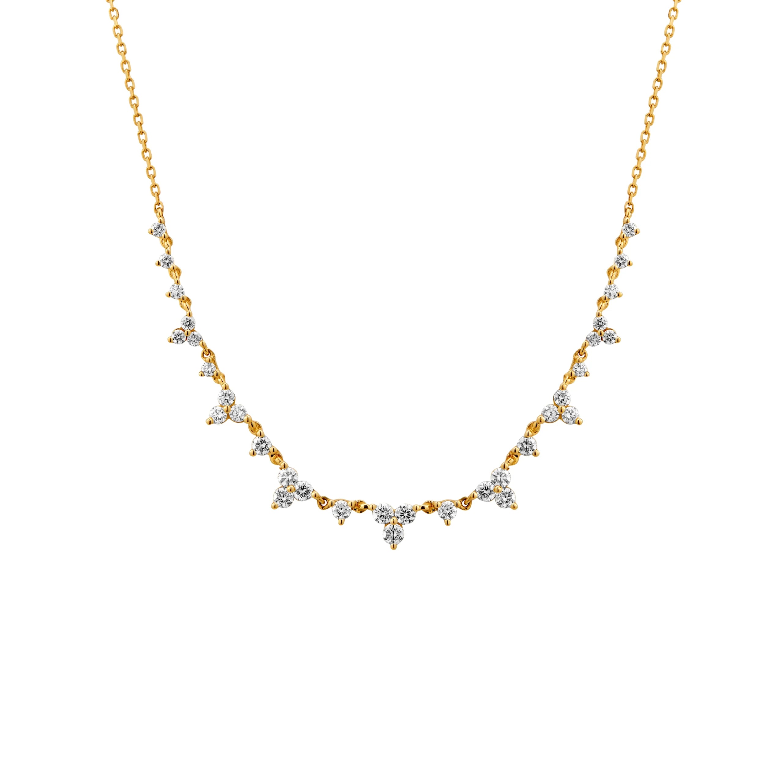 COLLAR DIAMANTES TRÍOS 0.94CT EN ORO 18K - Gallery 1
